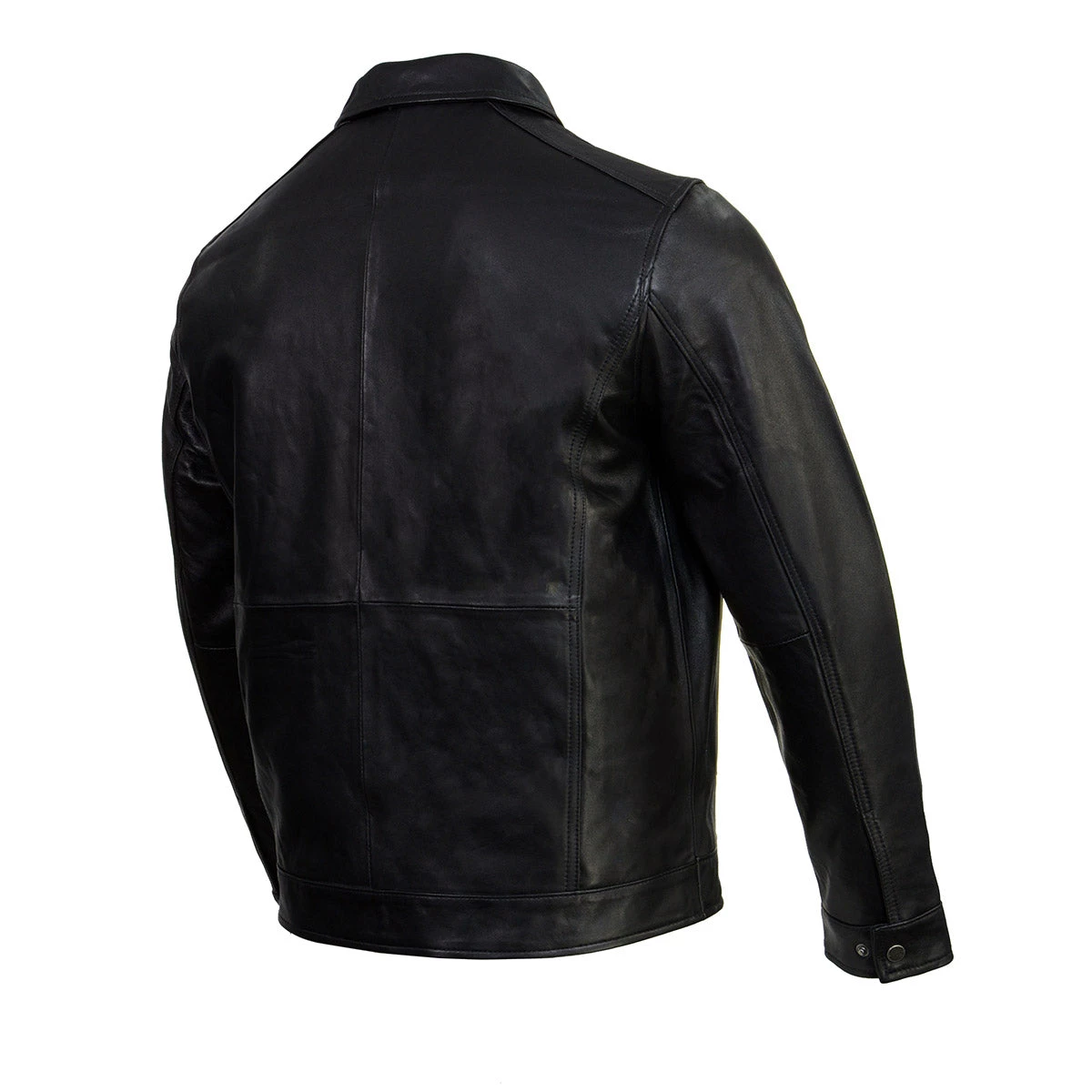 Boston Harbour 1.0 Men's Black New Zealand Lamb Leather Fashion Car Coat Jacket