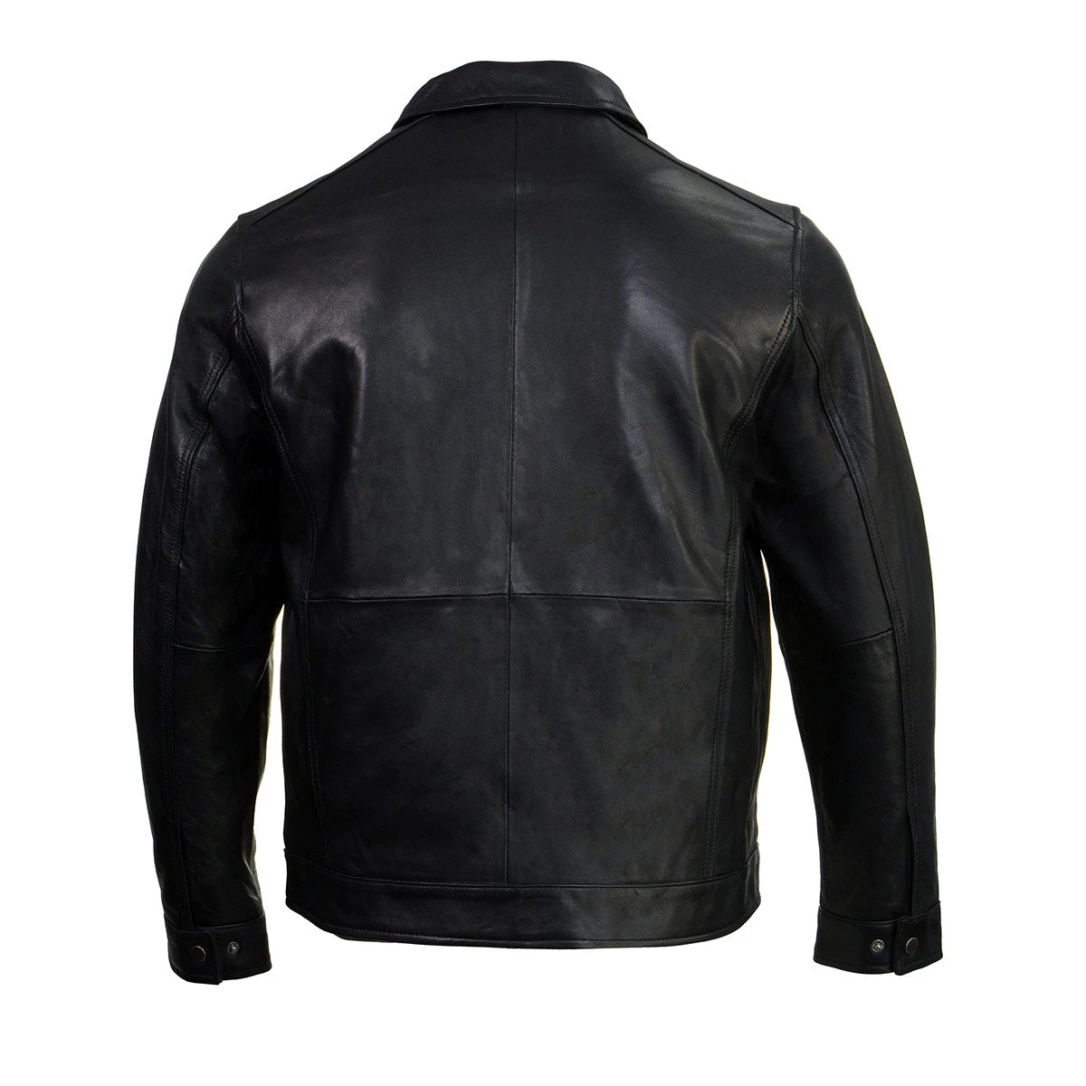 Boston Harbour 1.0 Men's Black New Zealand Lamb Leather Fashion Car Coat Jacket