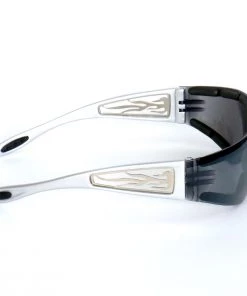 Riding Gear Hot Leathers SGF1073 Silver Mirror Foam Padded Metal Framed Sunglasses