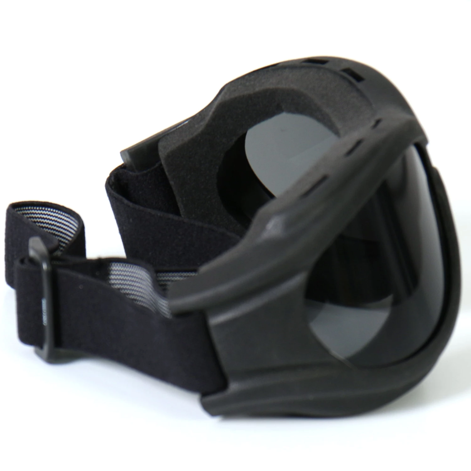 Eyewear And Sunglasses Hot Leathers SGG1001 Big Ben Riding Goggles With Smoke Lenses