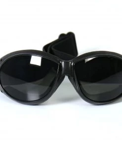 Eyewear And Sunglasses Hot Leathers SGG1004 Eliminator Style Motorcycle Riding Goggles With Smoke Lenses