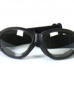 Hot Leathers SGG1005 Eliminator Style Motorcycle Riding Goggles With Clear Lenses