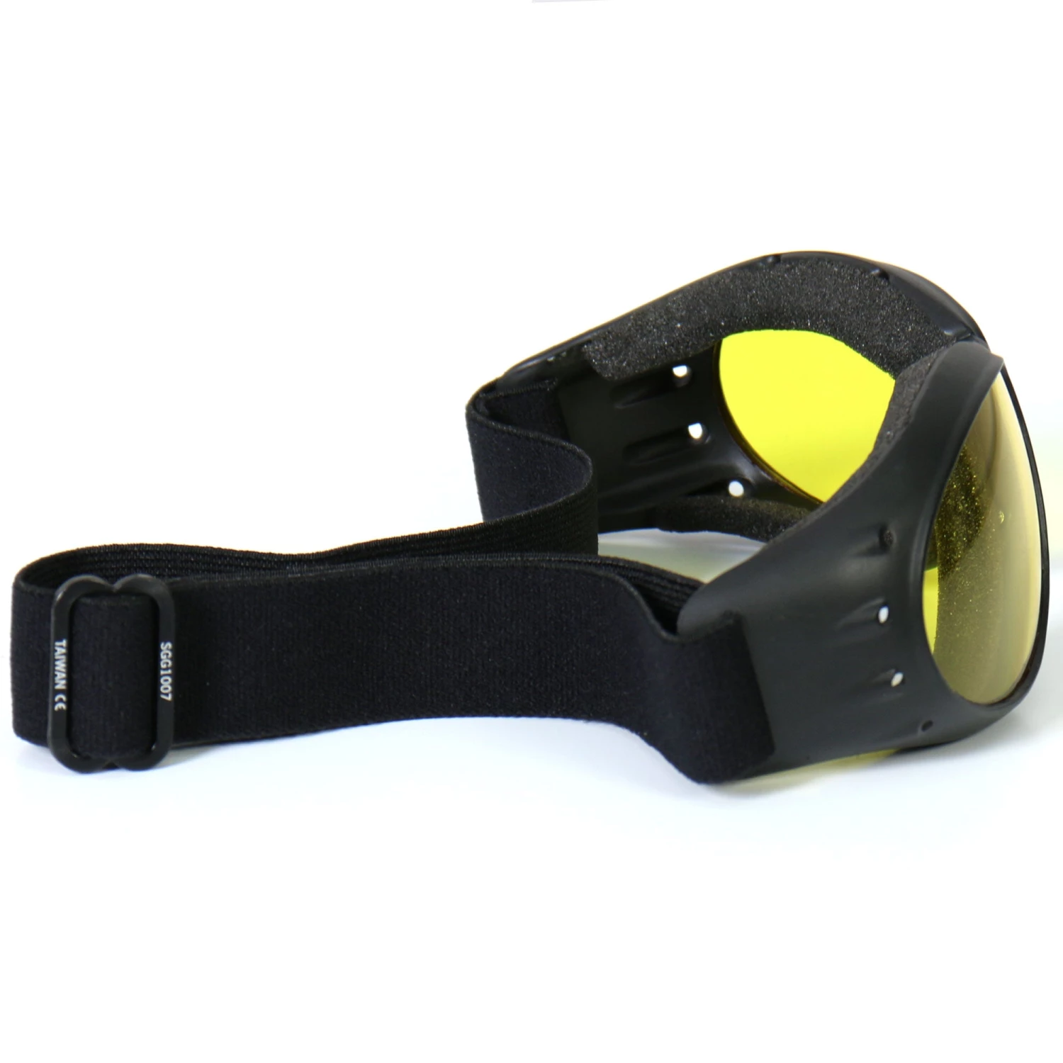 Hot Leathers SGG1007 Eliminator Style Motorcycle Riding Goggles With Yellow Lenses