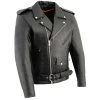 Milwaukee Leather SH1011 Men's Classic Side Lace Police Style Motorcycle Leather Jacket