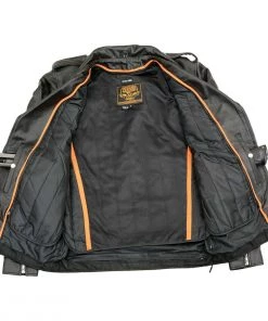 Milwaukee Leather SH1011 Tall Men's Classic Side Lace Police Style Motorcycle Leather Jacket