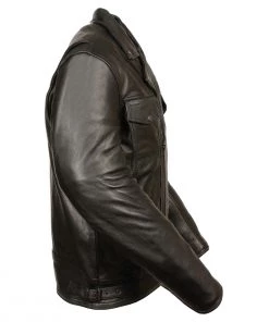 Milwaukee Leather Leather King SH1018 Men's ‘Pistol Pete’ Motorcycle Jacket With Utility Pocket