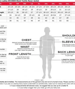 Motorcycle Jackets NexGen SH19055 Ladies Black Textile Racer Jacket