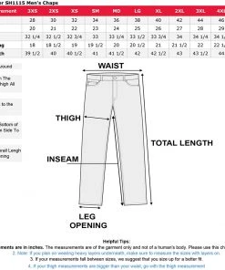 Motorcycle Pants & Chaps Milwaukee Leather SH1115 Men's Black Classic Fully Lined Leather Chaps