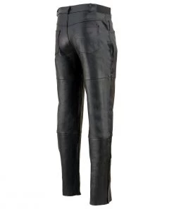 Milwaukee Leather SH1150 Men's Black Leather Over Pants With Jean Style Pockets