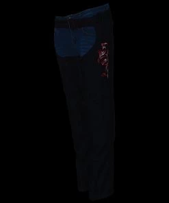 Milwaukee Leather SH1182 Women's Black And Red Textile Chaps With Tribal Embroidery Motorycle Pants & Chaps