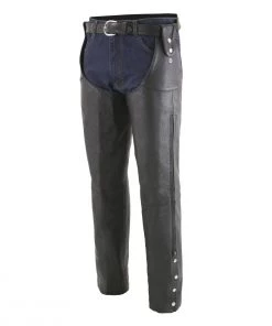 Milwaukee Leather SH1198 Men's Black Adjustable Side Snap Belt Less Chaps