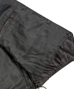 Motorcycle Vests Milwaukee Leather SH1314 Men's Classic Black Braided Leather Vest With Side Laces