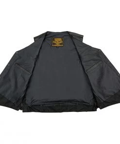 Milwaukee Leather SH1315 Men's Black Leather Classic Side Lace Biker Vest Motorcycle Vests