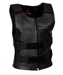 Milwaukee Leather SH1367LZ Ladies 'Bullet Proof Replica' Black Leather Vest