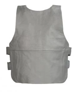 Genuine Leather SH1367LZS Ladies 'Bullet Proof Replica' Grey Leather Vest Motorcycle Vests