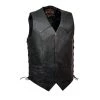 Motorcycle Vests Milwaukee Leather SH1397 Men's Classic Black Leather Side Lace Vest