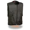 Motorcycle Vests Milwaukee Leather SH1458 Men's Black Textile SWAT Style Biker Vest With Armor
