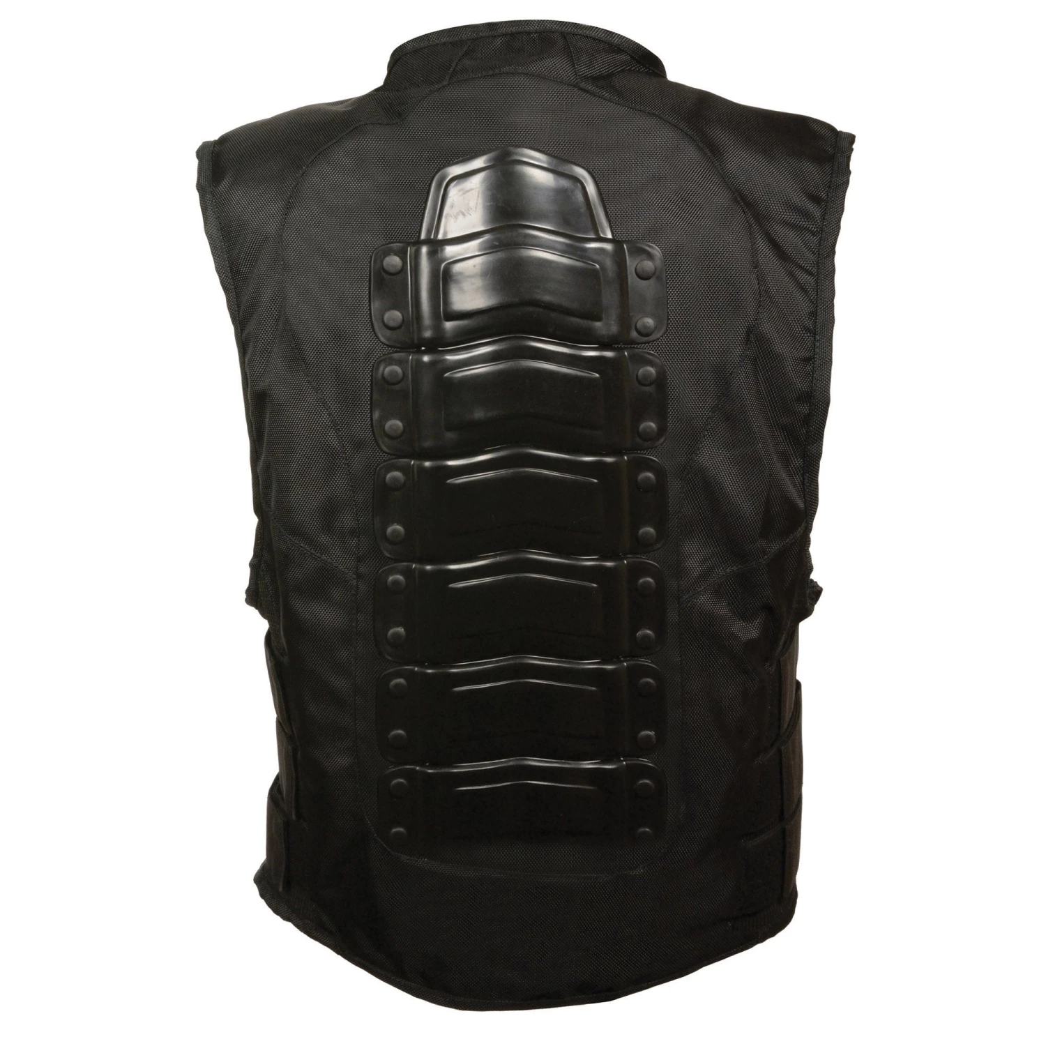 Motorcycle Vests Milwaukee Leather SH1458 Men's Black Textile SWAT Style Biker Vest With Armor
