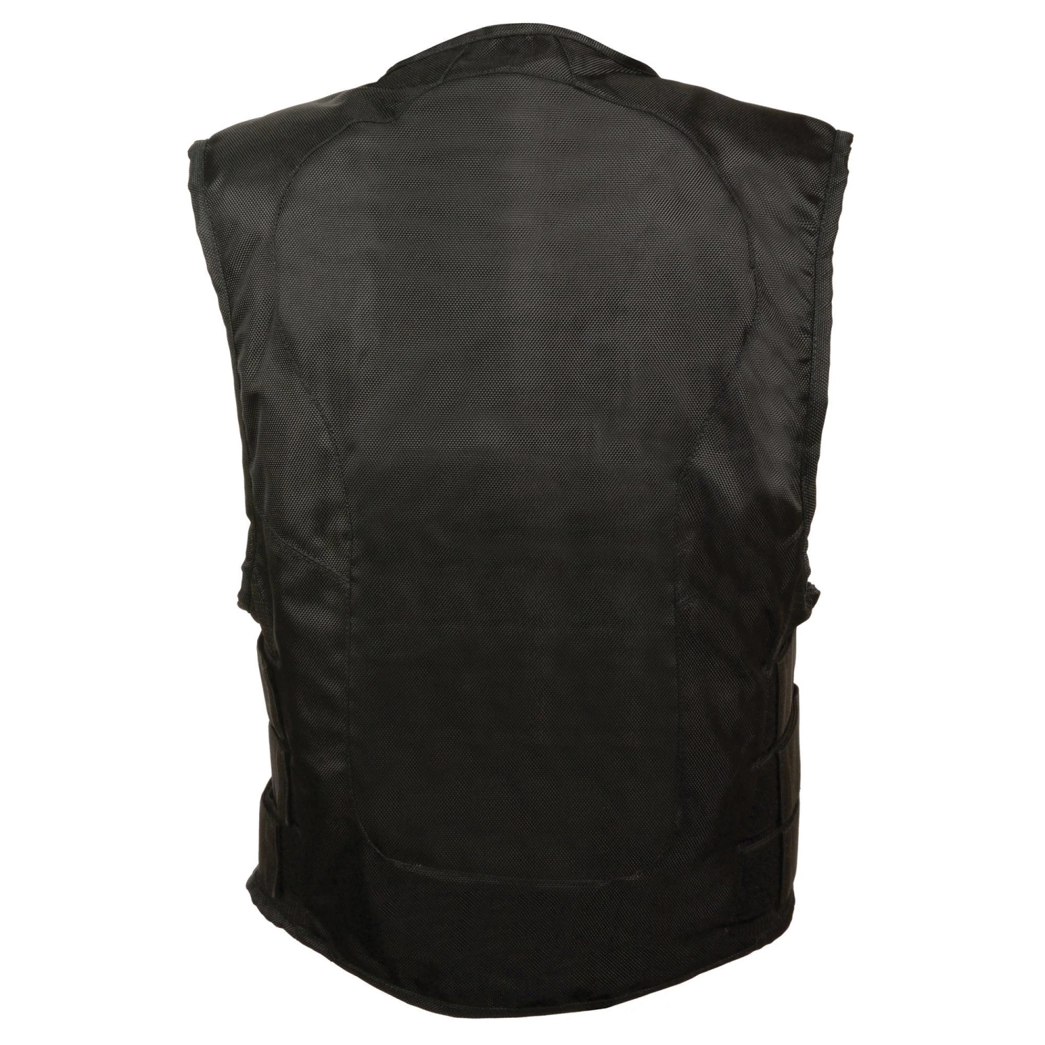 Motorcycle Vests Milwaukee Leather SH1458 Men's Black Textile SWAT Style Biker Vest With Armor