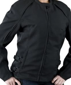 Motorcycle Jackets NexGen SH19055 Ladies Black Textile Racer Jacket