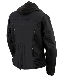 NexGen SH1939 Ladies'Reflective Tribal' Black 3/4 Textile Vented Jacket