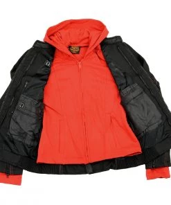 Motorcycle Jackets NexGen SH1939 Ladies'Reflective Tribal' Red And Black 3/4 Textile Vented Jacket