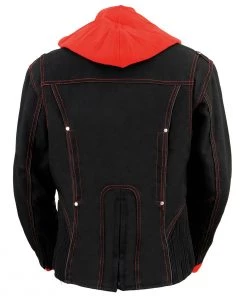 Motorcycle Jackets NexGen SH1939 Ladies 'Reflective Tribal' Red And Black 3/4 Textile Vented Jacket