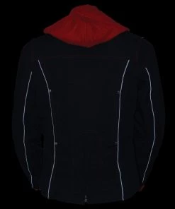 Motorcycle Jackets NexGen SH1939 Ladies'Reflective Tribal' Red And Black 3/4 Textile Vented Jacket