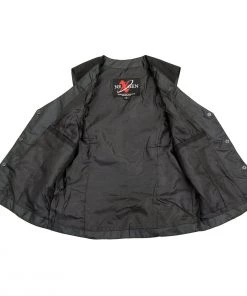 Vest With Patches Milwaukee Leather SH1955 Ladies Black Textile Vest With Wing Embroidery