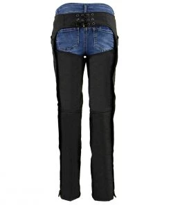 Motorycle Pants & Chaps Milwaukee Leather SH1956 Women's 'Winged' Black And Purple Textile Chaps