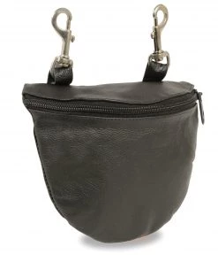 Milwaukee Leather SH197 Women's Black Leather Belt Bag With Belt Clasps