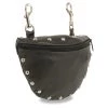 Riding Gear Milwaukee Leather SH197S Women's Black Leather Studded Belt Bag With Belt Clasps