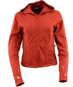 NexGen SH1998 Ladies Red And Black Textile Racer Jacket With Removable Hoodie Motorcycle Jackets