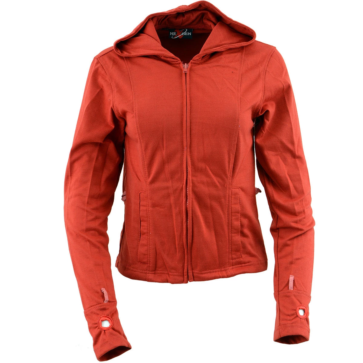 NexGen SH1998 Ladies Red And Black Textile Racer Jacket With Removable Hoodie Motorcycle Jackets