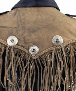 Milwaukee Leather Leather Motorcycle Jackets Leather King SH2015 Ladies ‘Fringed’ Cropped Two Tone Jacket With Braiding Detail