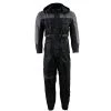 NexGen Men's SH2049 Black And Grey Hooded Water Proof Armored Rain Suit Riding Gear