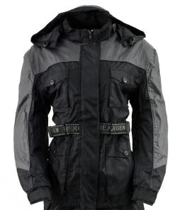 NexGen Ladies SH204901 Black And Grey Armored And Hooded Water Proof Rain Suit