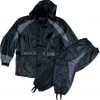 NexGen Men's SH2050 Black And Grey Hooded Water Proof Armored Rain Suit