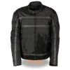 Motorcycle Jackets NexGen SH2095 Men's 'Racer' Black Textile Reflective Motorcycle Jacket