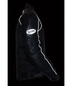 NexGen SH2153 Men's Black Armored Moto Textile And Leather Combo Jacket