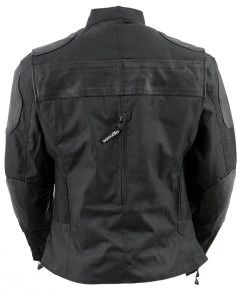 Motorcycle Jackets NexGen SH2179 Ladies Black Leather And Textile Vented Racer Jacket