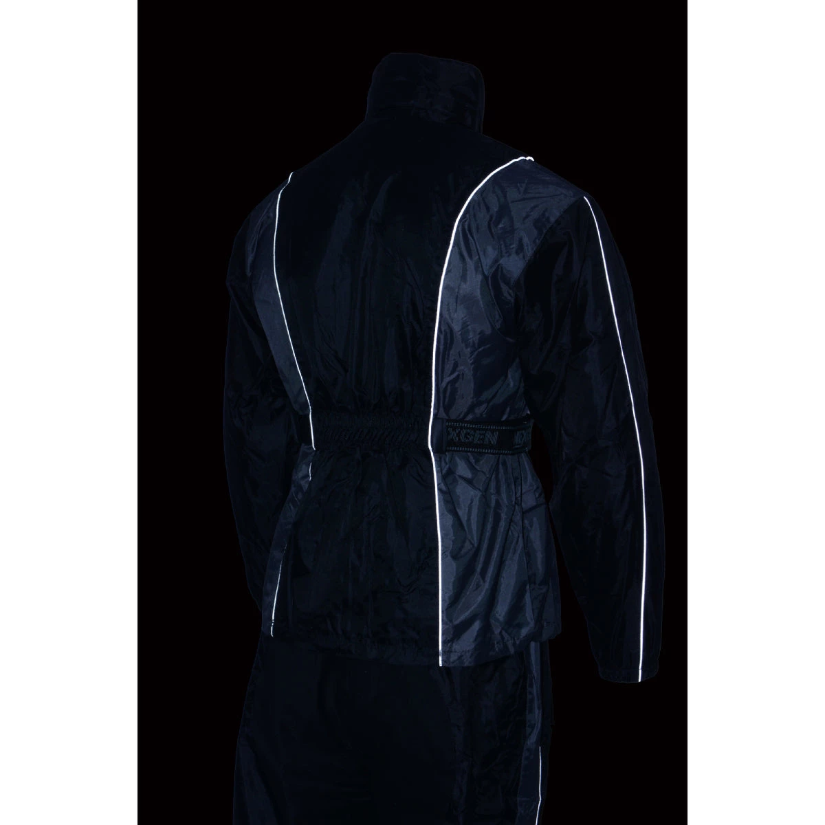 Milwaukee Leather SH2225L Women's Black And Grey Waterproof Rain Suit With Reflective Piping Rain Gear