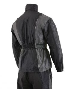 NexGen Ladies SH222503 Black And Grey Hooded Water Proof Rain Suit Rain Gear