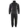 Milwaukee Leather SH2225L Women's Black And Grey Waterproof Rain Suit With Reflective Piping Rain Gear