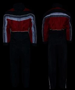 NexGen Men's SH2226 Black And Red Hooded Water Proof Rain Suit