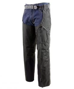 NexGen SH2258 Men's Black Textile Riding Chaps With Heat Protection