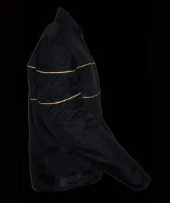 NexGen SH2285 Men's Black Scooter Style Textile Jacket With Orange Stripes Motorcycle Jackets