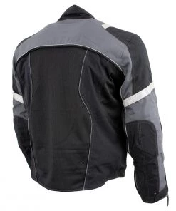 Motorcycle Jackets NexGen SH2325 Men's Armored Two In One Textile And Mesh Racing Jacket With Retractable Hi Viz Protection
