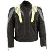 Motorcycle Jackets NexGen SH2325 Men's Armored Two In One Textile And Mesh Racing Jacket With Retractable Hi Viz Protection