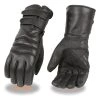 Riding Gear Milwaukee Leather SH233 Men's Black Leather Gauntlet Gloves With Double Strap